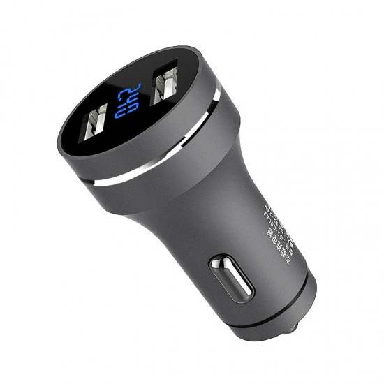 GS-C0062 DC 5V 2.4A Battery Voltage Display Multi-function Car Charger