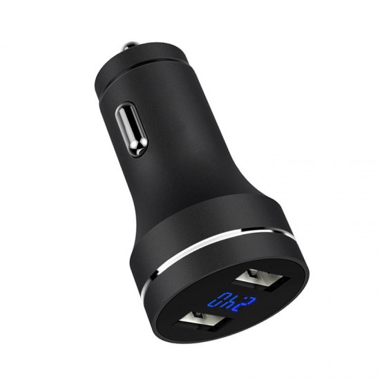 GS-C0062 DC 5V 2.4A Battery Voltage Display Multi-function Car Charger