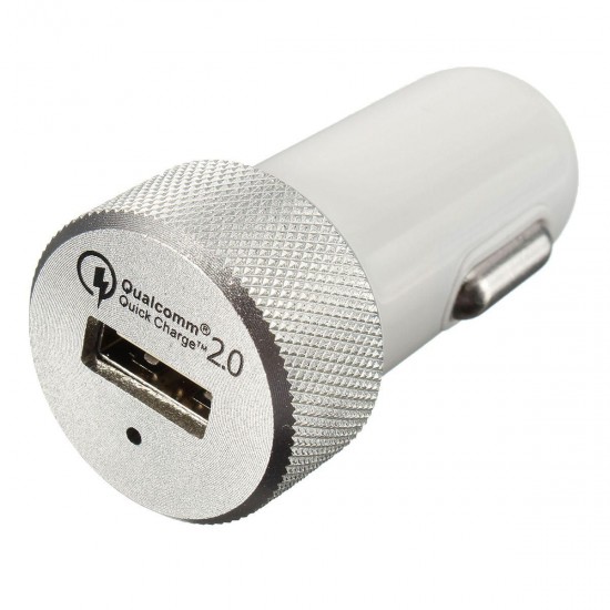 Gold Blue White USB Car Charger Quick Charge 2.0 Adapter For Many Mobile Phone