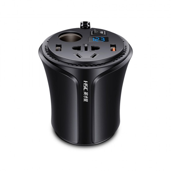 HSC-108B DC 12V to AC 220V Car Inverter QC3.0 Port Dual USB Car Charger HSC-108B DC 12V to AC 220V Car Inverter QC3.0 Port Dual USB Car Charger