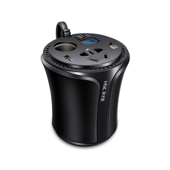 HSC-108B DC 12V to AC 220V Car Inverter QC3.0 Port Dual USB Car Charger HSC-108B DC 12V to AC 220V Car Inverter QC3.0 Port Dual USB Car Charger