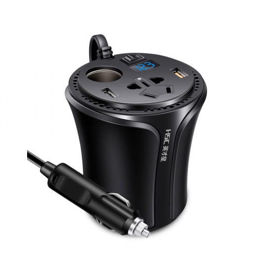 HSC-108B DC 12V to AC 220V Car Inverter QC3.0 Port Dual USB Car Charger HSC-108B DC 12V to AC 220V Car Inverter QC3.0 Port Dual USB Car Charger