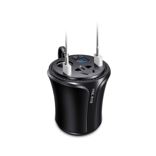 HSC-108B DC 12V to AC 220V Car Inverter QC3.0 Port Dual USB Car Charger HSC-108B DC 12V to AC 220V Car Inverter QC3.0 Port Dual USB Car Charger