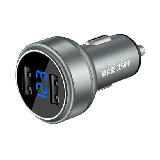 109D 3.1A Car Charger Dual USB Voltage Detection Display