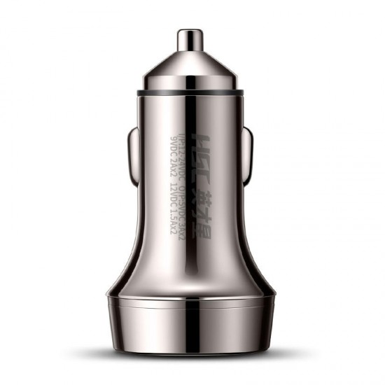 HSC-3000 6A Current Super Fast Charge Copper Body PD And QC 3.0 Digital Car Charger HSC-3000 6A Current Super Fast Charge Copper Body PD And QC 3.0 Digital Car Charger