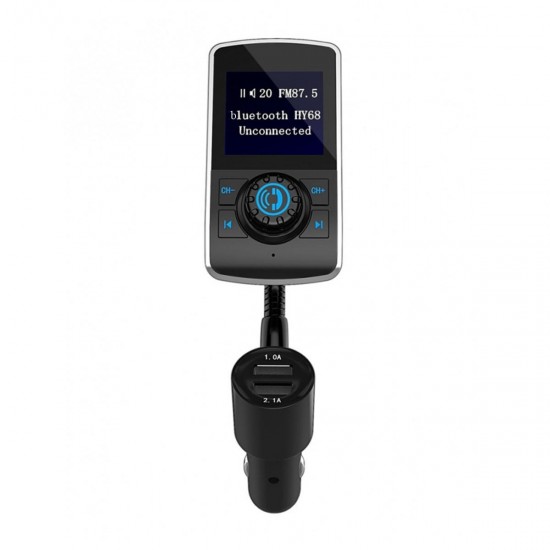 HY-68 bluetooth FM Transmitter QC 3.0 Wireless In-Car Radio Adapter Handsfree LED Display Dual USB 1A 2.1A Car Charger HY-68 bluetooth FM Transmitter QC 3.0 Wireless In-Car Radio Adapter Handsfree LED Display Dual USB 1A 2.1A Car Charger