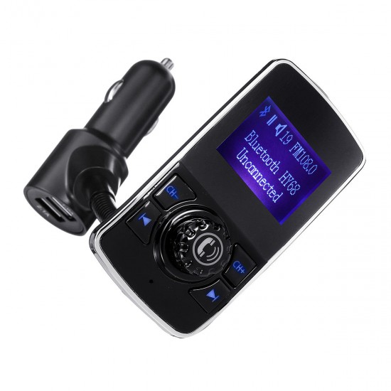 HY-68 bluetooth FM Transmitter QC 3.0 Wireless In-Car Radio Adapter Handsfree LED Display Dual USB 1A 2.1A Car Charger HY-68 bluetooth FM Transmitter QC 3.0 Wireless In-Car Radio Adapter Handsfree LED Display Dual USB 1A 2.1A Car Charger