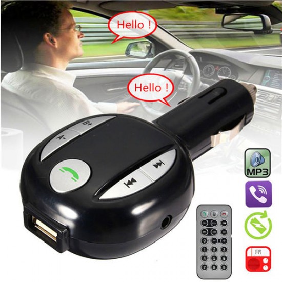 Hands Free Wireless FM Transimittervs Modulator MP3 Player USB TF w/Remote Hands Free Wireless FM Transimittervs Modulator MP3 Player USB TF w/Remote
