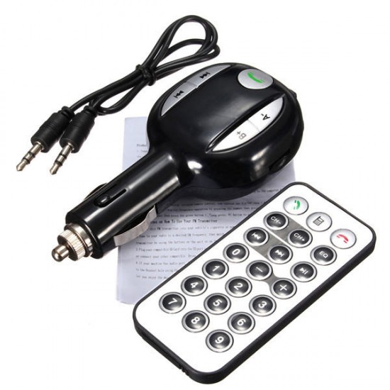 Hands Free Wireless FM Transimittervs Modulator MP3 Player USB TF w/Remote Hands Free Wireless FM Transimittervs Modulator MP3 Player USB TF w/Remote