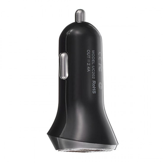 UC202 Two Port Car Charger Dual USB 5V 2.4A Adapter For IPhone Xiaomi Samsung UC202 Two Port Car Charger Dual USB 5V 2.4A Adapter For IPhone Xiaomi Samsung