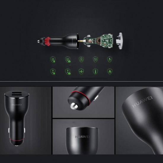 Huawei 40W SuperCharge Car Charger 40W Max 10V 4A Dual USB 5A Type C Cable Included Huawei 40W SuperCharge Car Charger 40W Max 10V 4A Dual USB 5A Type C Cable Included