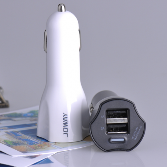 JC09 Universal 2A Double USB Car Charger for Mobile Phone iPhone 6 5 HTC