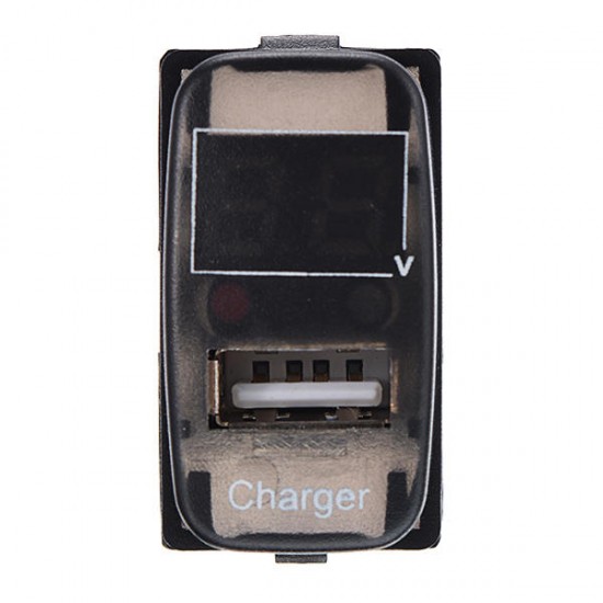 JZ5002-1 Car Battery Charger 2.1A USB Port with Voltage Display Dedication Only for Mitsubishi Auto JZ5002-1 Car Battery Charger 2.1A USB Port with Voltage Display Dedication Only for Mitsubishi Auto