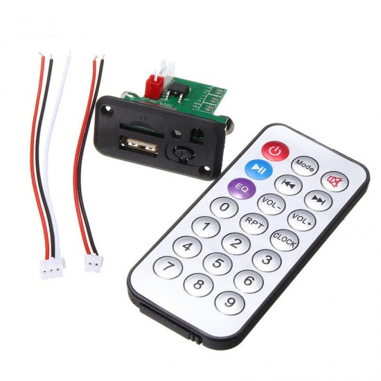 Mini MP3 Module WAV Audio Decoder Board With Amplifier Remote Control
