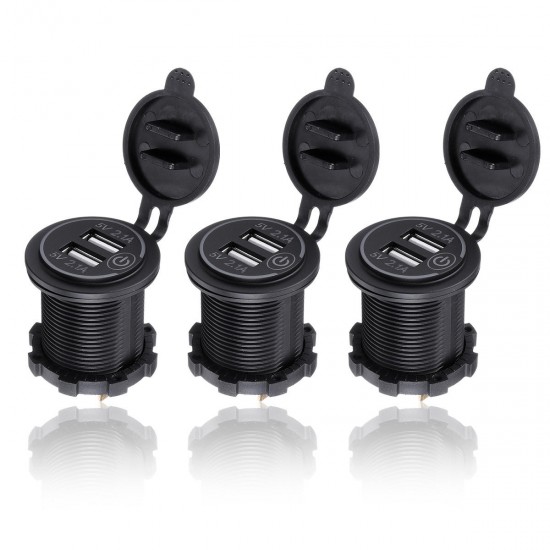P15-S Touch Switch with Power Cord 2.1A+2.1A Dual USB Car Motorized Modified Charger Mobile Phone 12-24V P15-S Touch Switch with Power Cord 2.1A+2.1A Dual USB Car Motorized Modified Charger Mobile Phone 12-24V