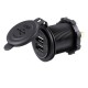 P15-S Touch Switch with Power Cord 2.1A+2.1A Dual USB Car Motorized Modified Charger Mobile Phone 12-24V