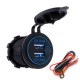 P18-S Touch Switch with Power Cord 2.4A+2.4A Dual USB Car Motorized BoatModified Charger Phone 12-24V