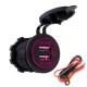 P18-S Touch Switch with Power Cord 2.4A+2.4A Dual USB Car Motorized BoatModified Charger Phone 12-24V