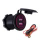 P8-S Touch Switch with Power Cord 2.1A+1A Dual USB Car Motorized Modified Charger Phone 12-24V
