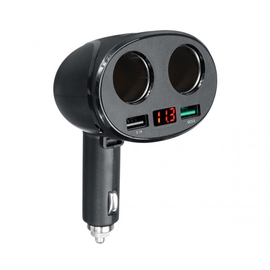 QC3.0 C igarette Lig hter Car USB 12V-24V 2 Port Charger Socket Splitter Plug Adapter Car Charger 2in1 QC3.0 C igarette Lig hter Car USB 12V-24V 2 Port Charger Socket Splitter Plug Adapter Car Charger 2in1