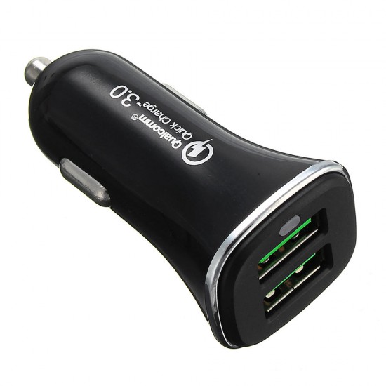 QC3.0 36W Dual USB Port Fast Charge Car Charger High Power