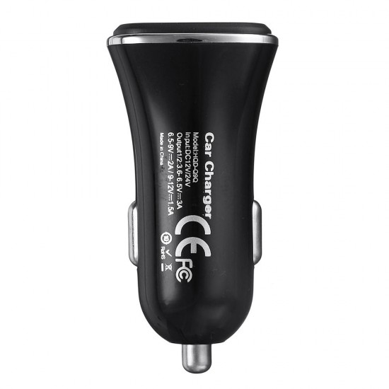 QC3.0 36W Dual USB Port Fast Charge Car Charger High Power