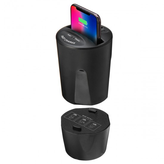 Wireless Fast Car Charger with USB Type C Output