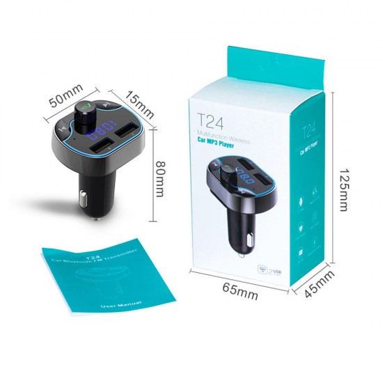 T24 bluetooth 4.2 Car bluetooth Transmitter Car MP3 Player U disk Car Mp3 Card Machine T24 bluetooth 4.2 Car bluetooth Transmitter Car MP3 Player U disk Car Mp3 Card Machine