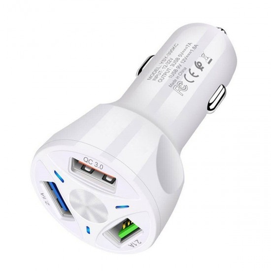 Quick Charge QC3.0 Fast Car Charger 3 USB Interface Multifunctional Protection