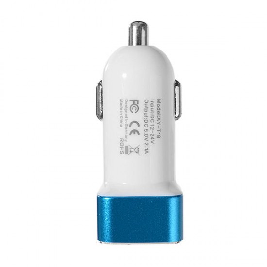 SAST Universal 2.1A USB Car Charger Auto Voltage Monitor & Cigarette For iPad Smartphone