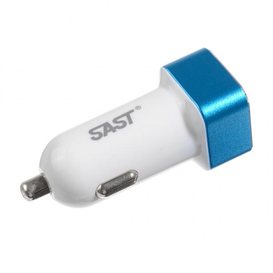 SAST Universal 2.1A USB Car Charger Auto Voltage Monitor & Cigarette For iPad Smartphone