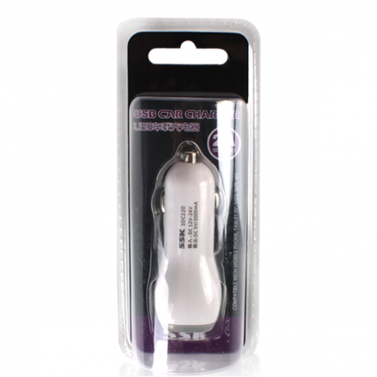 SDC220 Dual USB Universal Car Charger For Mobile Phone iPAD SDC220 Dual USB Universal Car Charger For Mobile Phone iPAD