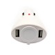 T17252 Car Charger 1 Separate 2 Two USB Power Adapter Cigratte Lighter Plug for Digital Device