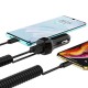 TYPE-C Interface 2.4A USB Fast Charge Car Charger with 1.5 Meters Spring Line TYPE-C Interface 2.4A USB Fast Charge Car Charger with 1.5 Meters Spring Line