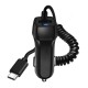 TYPE-C Interface 2.4A USB Fast Charge Car Charger with 1.5 Meters Spring Line