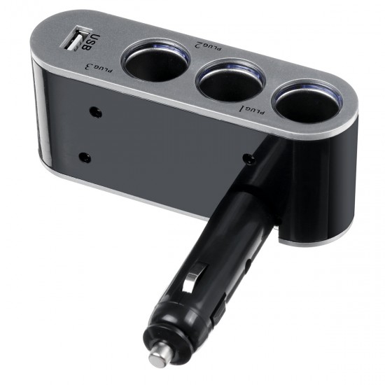 USB Car Charger Smart IC 3 Socket Lighter Phone Adapter Accessories USB Car Charger Smart IC 3 Socket Lighter Phone Adapter Accessories
