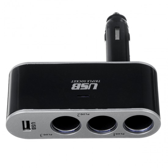 USB Car Charger Smart IC 3 Socket Lighter Phone Adapter Accessories USB Car Charger Smart IC 3 Socket Lighter Phone Adapter Accessories