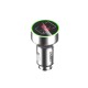 C7 Zinc Alloy 3.6A Dual USB Car Charger Breathing Light With Voltage Current LED Display