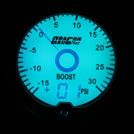 Universal 2 Inch 52mm PSI Boost Gauge Digital LED Light Display Car Meter