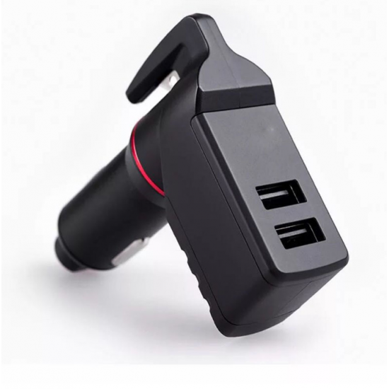 Universal Fast 3 in 1 USB Car Charger Seat Belt Cutter Emergency Hammer Spring Loaded Glass Breaker Razor FOR Sharp Universal Fast 3 in 1 USB Car Charger Seat Belt Cutter Emergency Hammer Spring Loaded Glass Breaker Razor FOR Sharp