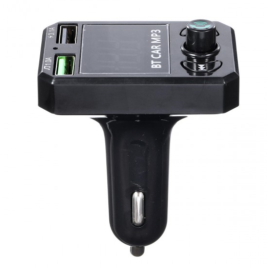 Wireless Bluetooth Handsfree 3.1A Fast Charge Car Kit FM Transmitter MP3 Player Dual USB Charger