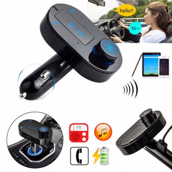 Wireless Car Charger FM Transimittervs Modulator MP3 Player Hands Free with bluetooth Function