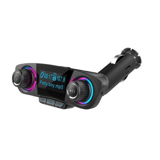 Wireless bluetooth LCD Car MP3 FM Transmitter AUX USB Disk Charger Handsfree FM