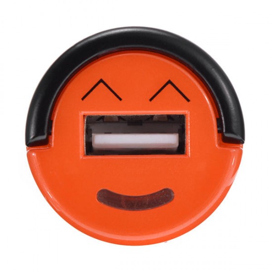 YHB5V21-02 One Port Smile Face 12V-24V to 5V Car Charger YHB5V21-02 One Port Smile Face 12V-24V to 5V Car Charger