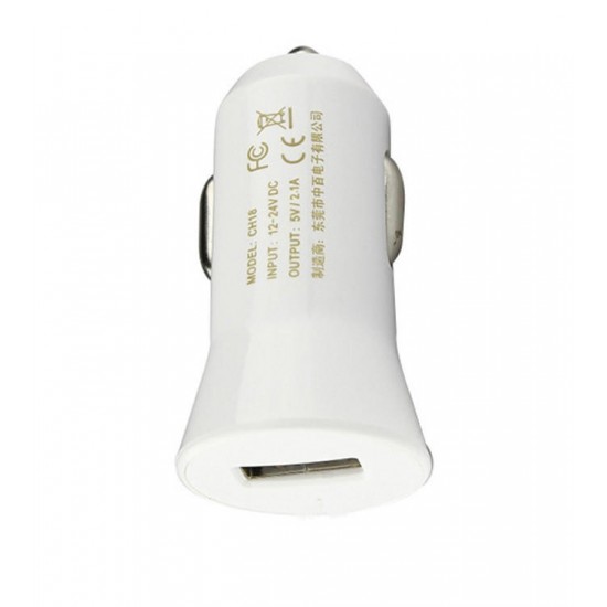 CH18A USB Car Charger 5V 2.1A for iPhone Xiaomi Samsung Digital USB Port Electrric Device