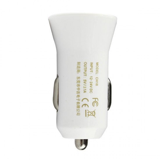 CH18A USB Car Charger 5V 2.1A for iPhone Xiaomi Samsung Digital USB Port Electrric Device CH18A USB Car Charger 5V 2.1A for iPhone Xiaomi Samsung Digital USB Port Electrric Device
