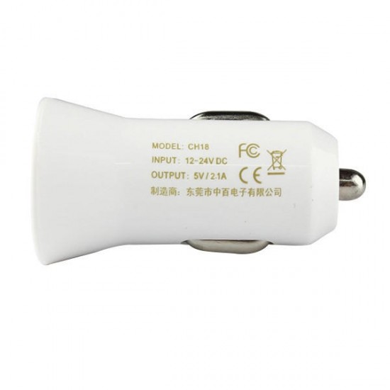 CH18A USB Car Charger 5V 2.1A for iPhone Xiaomi Samsung Digital USB Port Electrric Device CH18A USB Car Charger 5V 2.1A for iPhone Xiaomi Samsung Digital USB Port Electrric Device