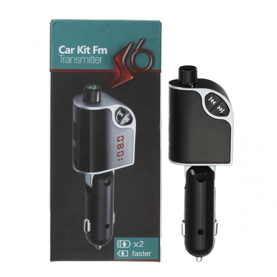 bluetooth Car FM Transmitter USB Charger Car MP3 Player Support USB SD TF Card Wireless Hands Free