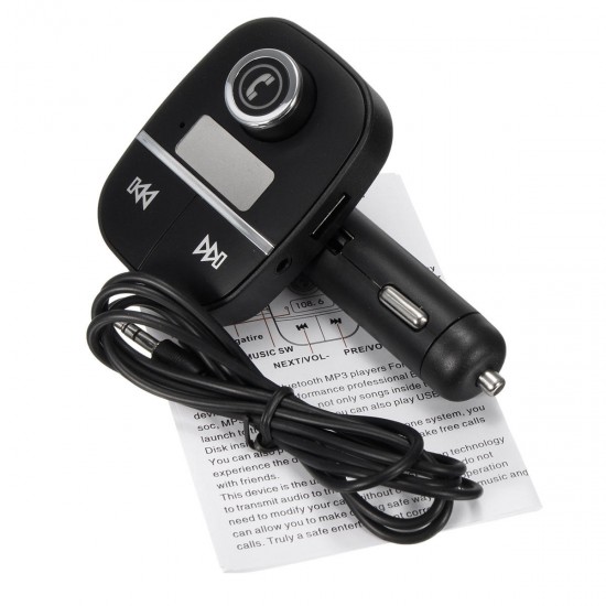 bluetooth Hands Free Kit Car FM Transimittervs USB Charger AUX MP3 Player For phones