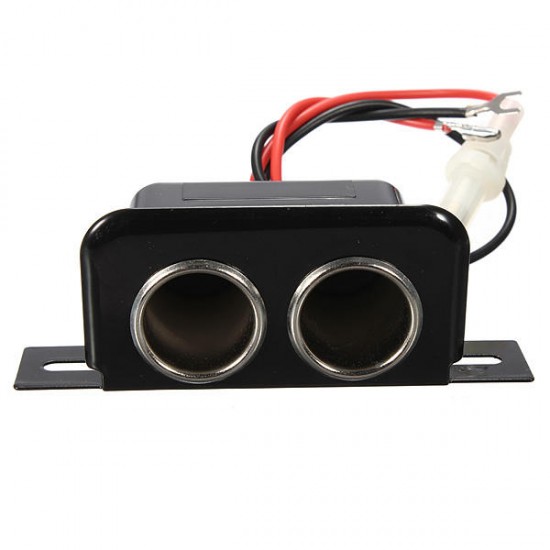 12V Car Motor Bike Tractor Boat Cigarette Lighter Double Socket Plug 12V Car Motor Bike Tractor Boat Cigarette Lighter Double Socket Plug